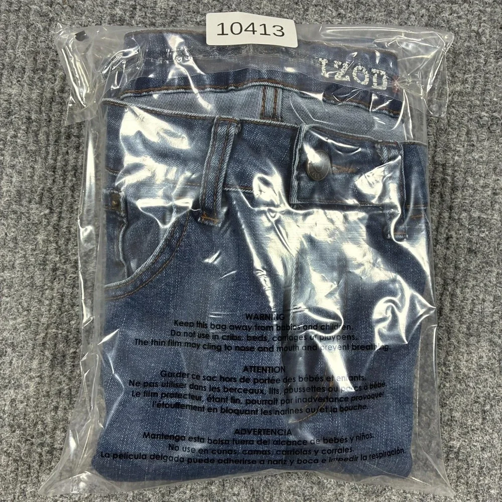 IZOD Jeans Mens 32x29 Blue Wash Regular Fit Straight Comfort Stretch Denim